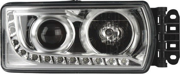 Front right projector headlight with LED position without control unit
