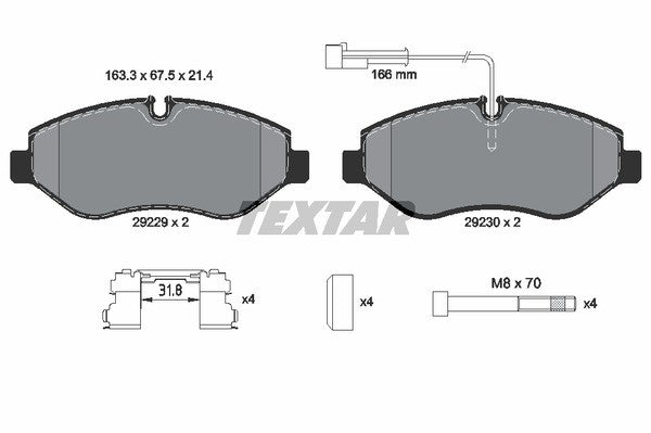 Front brake pad set for Renault Maxity