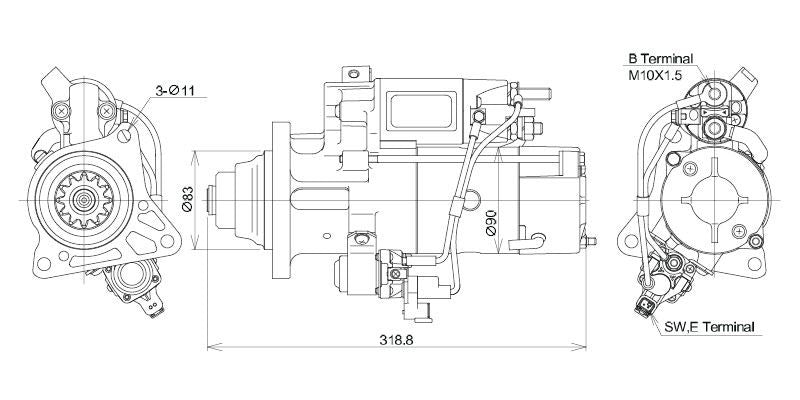 Starter motor for Volvo FH4 Original series