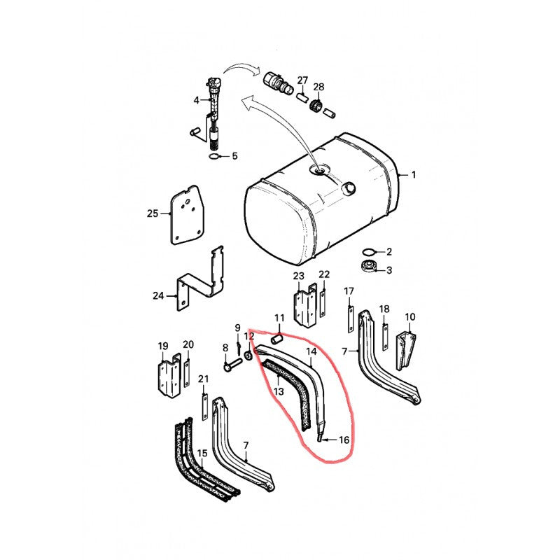 Fascia serbatoio Daf L. 1300