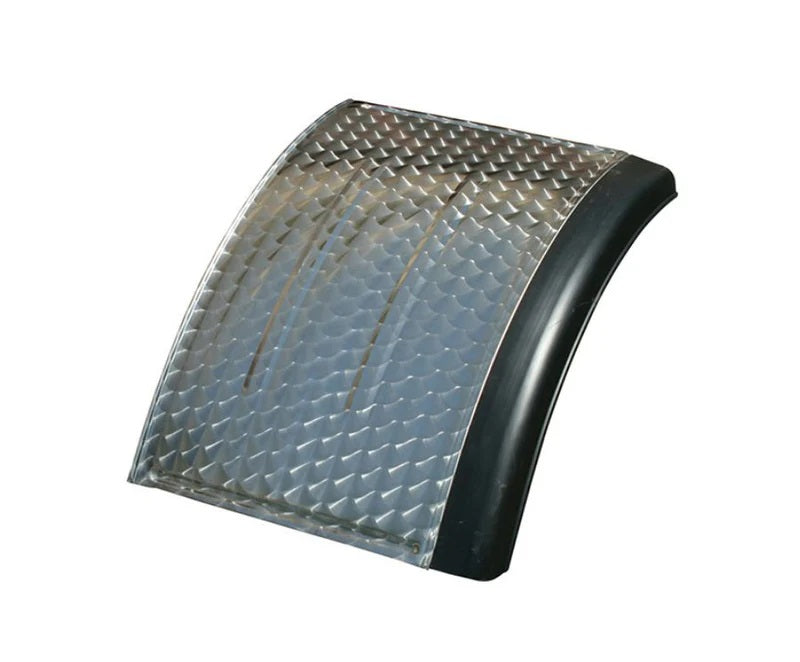 Mezzo parafango inox fiorettato con gomma 600x500