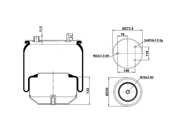 Molla aria per Daf XF106 e CF Euro 6