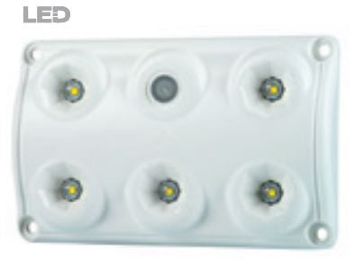 Rectangular interior lamp, with 2-intensity switch