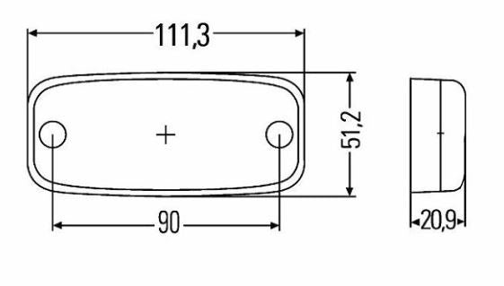 Luce led arancione Hella per Daf