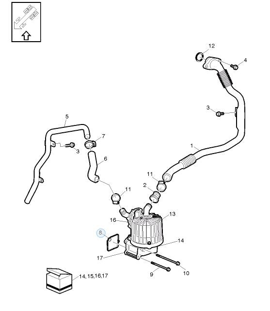 Guarnizione separatore ventilazione monoblocco