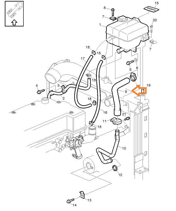 Manicotto serbatoio acqua Volvo