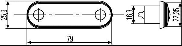 Coppia fanalini luce led bianca Hella ad incasso ad 1 Led