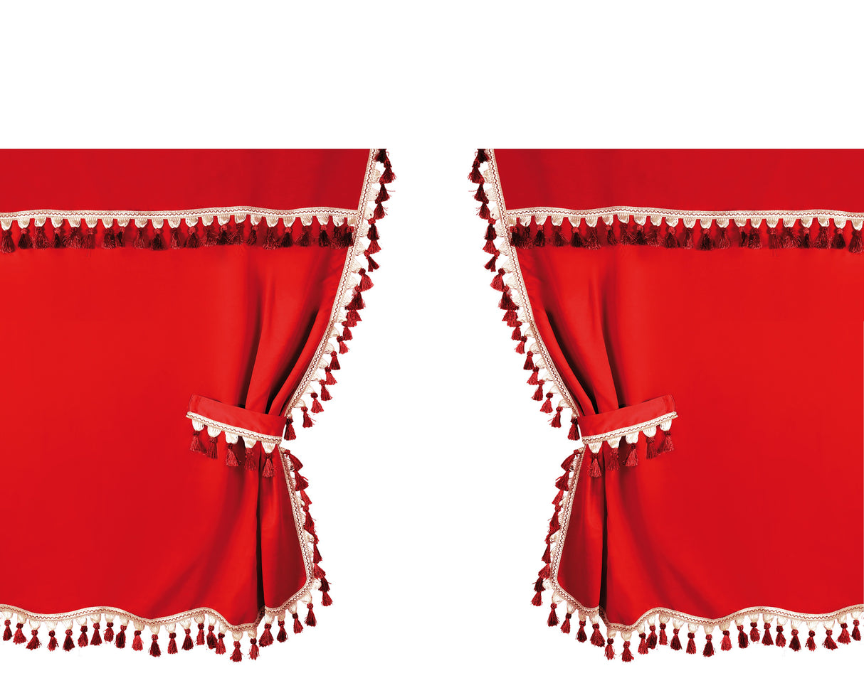Oscura, tende centrali per camion, cabina standard - Rosso