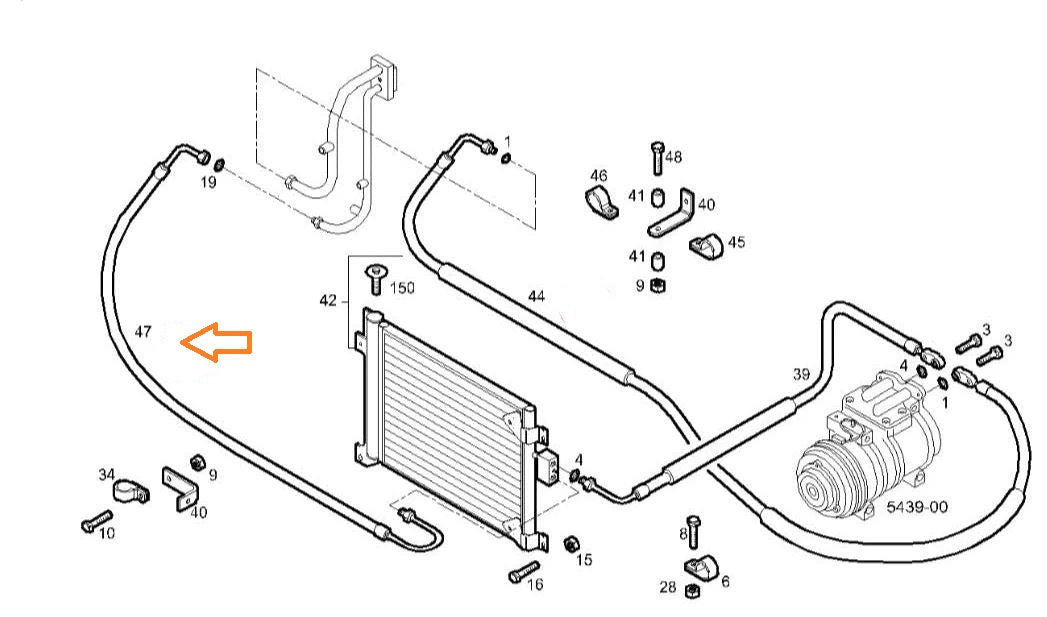 Tubo aria condizionata Iveco