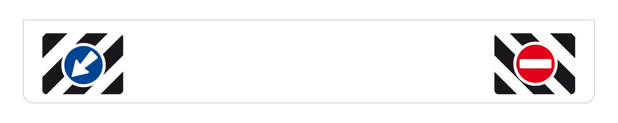 Paraspruzzi lungo in pvc, superficie liscia - 240x35 cm - Bianco