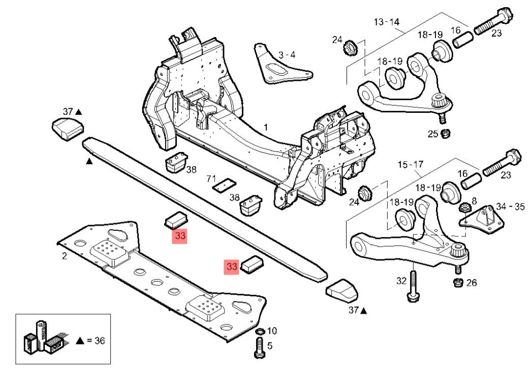 Tampone inferiore sospensione Daily