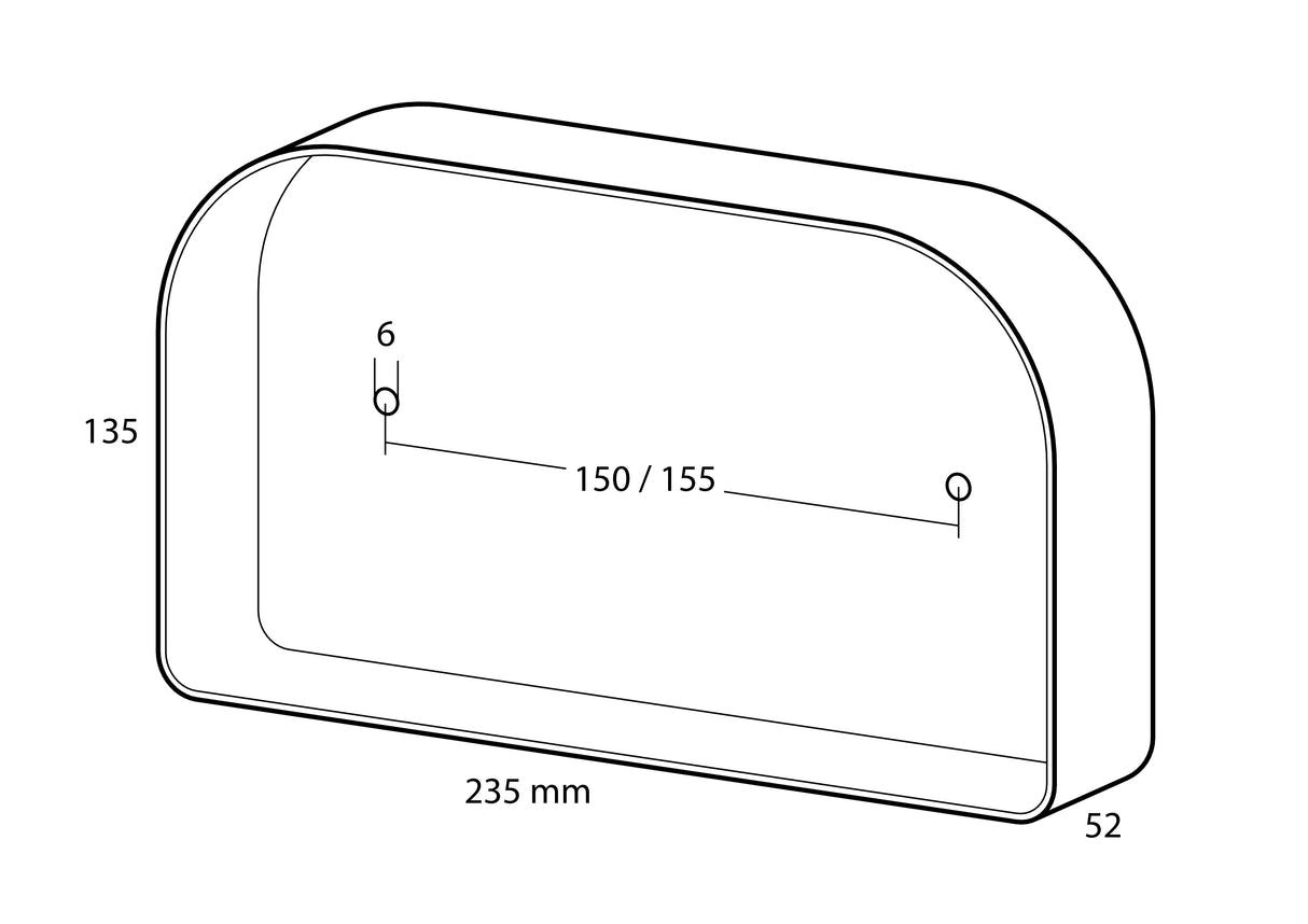 Deluxe, fanale posteriore 8 funzioni 12V - Destro