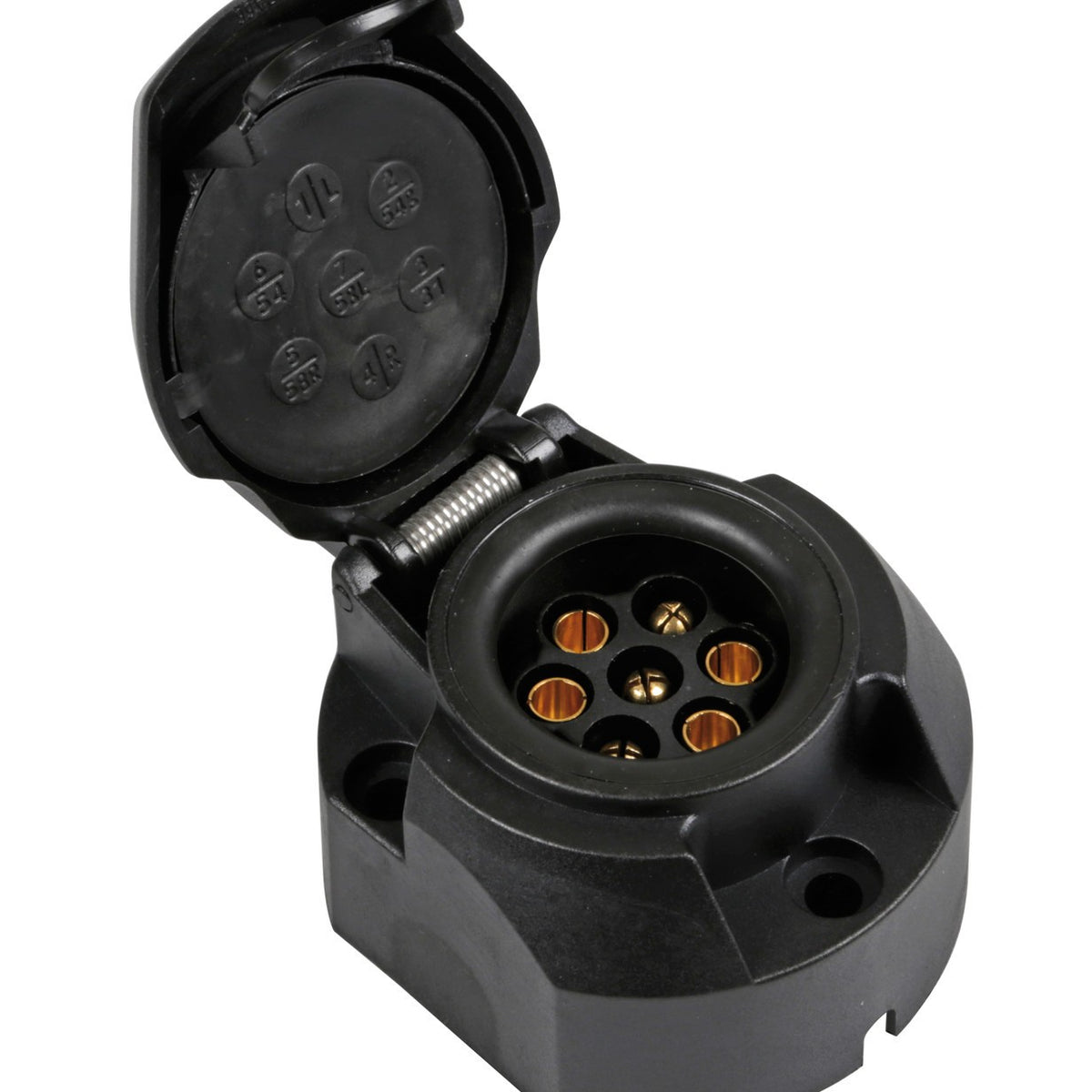 Matel Service - Presa 7 Poli 24V Per Rimorchio Camion - Connettore S In Plastica Rinforzata - 3