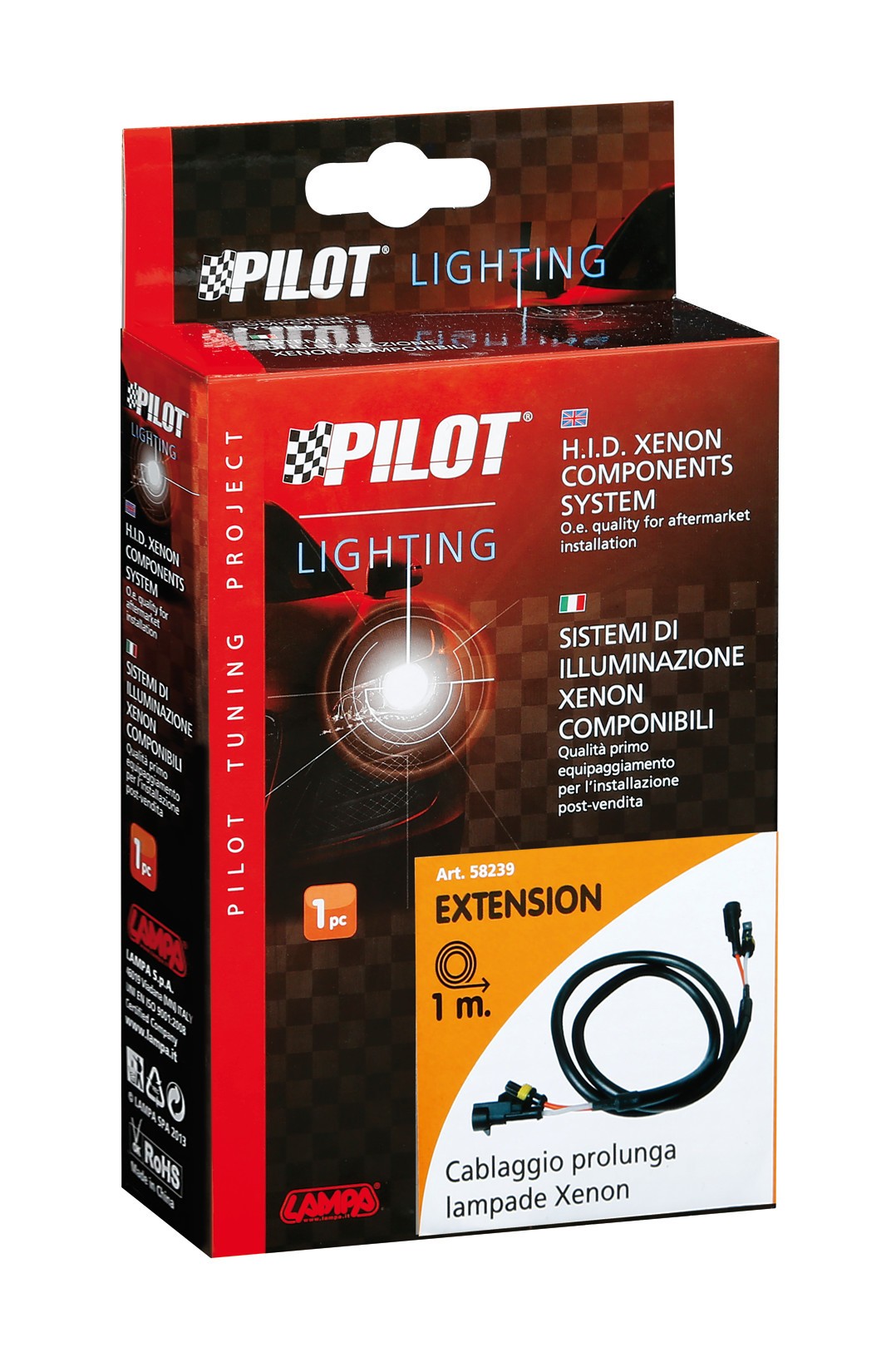 Cablaggio prolunga lampade Xenon - 1 m