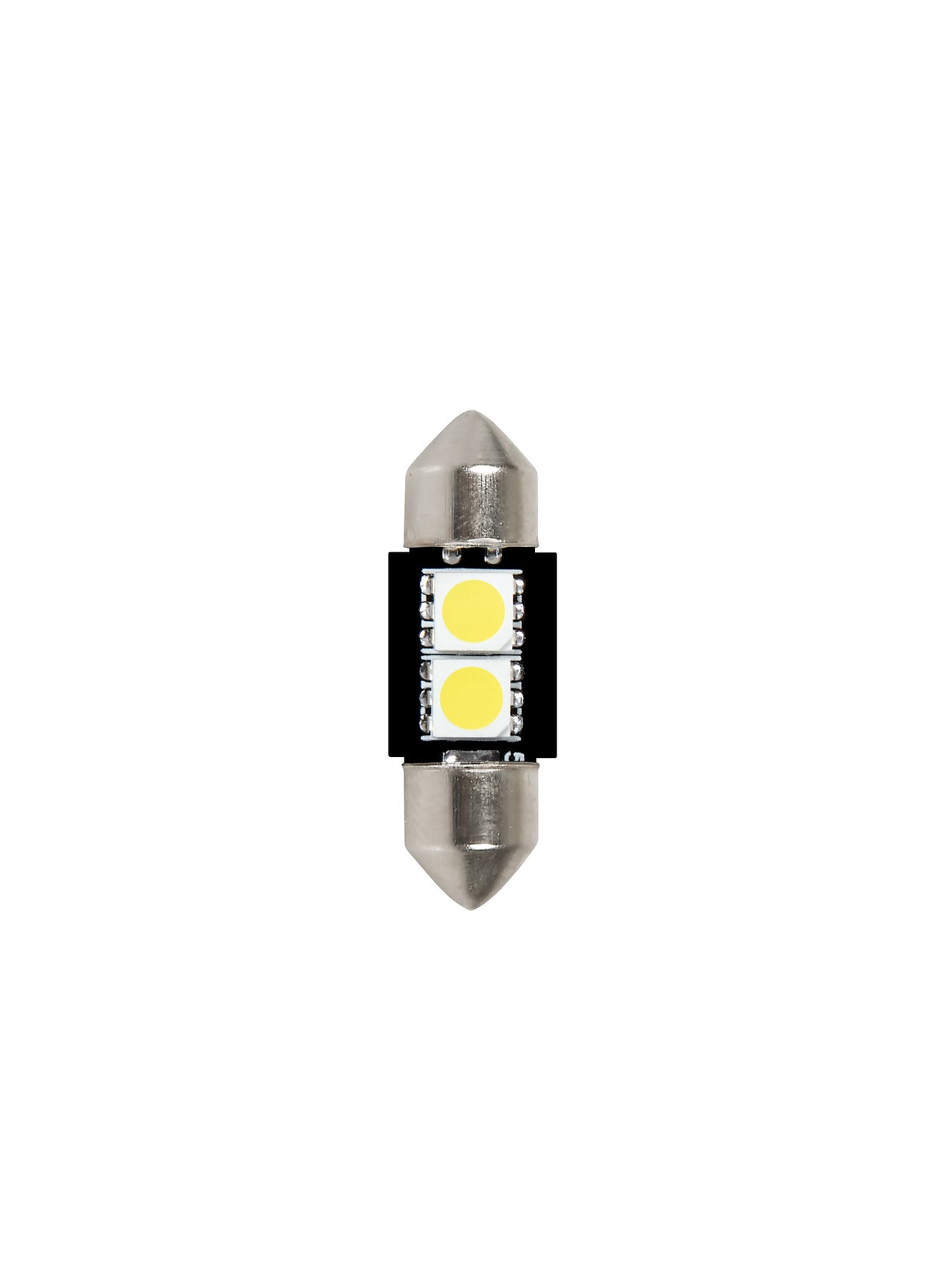24/28V Hyper-Led 6 - 2 SMD x 3 chips - 10x31 mm - SV8,5-8 - 2 pz - D/Blister - Bianco - Doppia polaritÃ