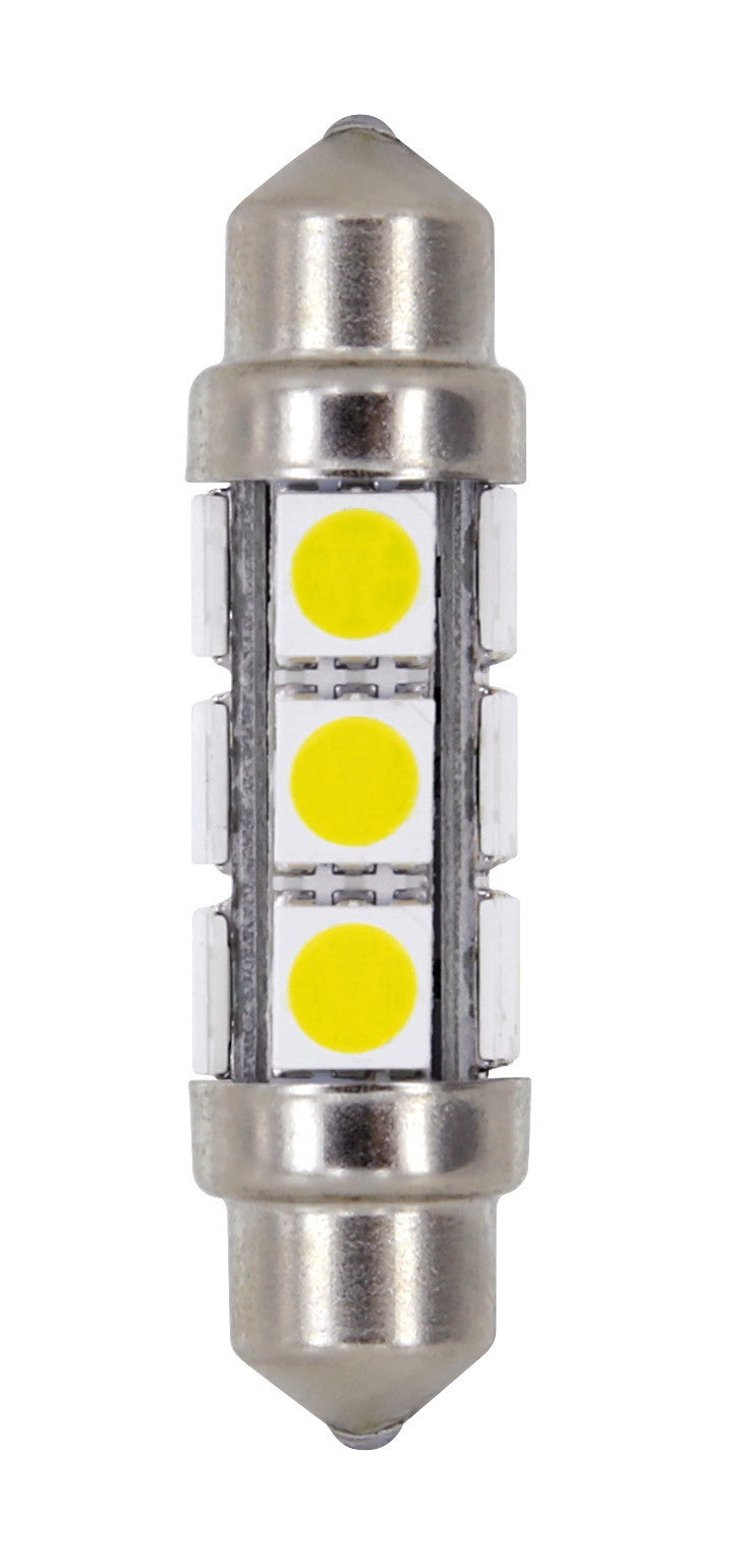 24/30V Hyper-Led 36 - 12 SMD x 3 chips - 11x41 mm - SV8,5-8 - 2 pz - D/Blister - Bianco - Doppia polaritÃ