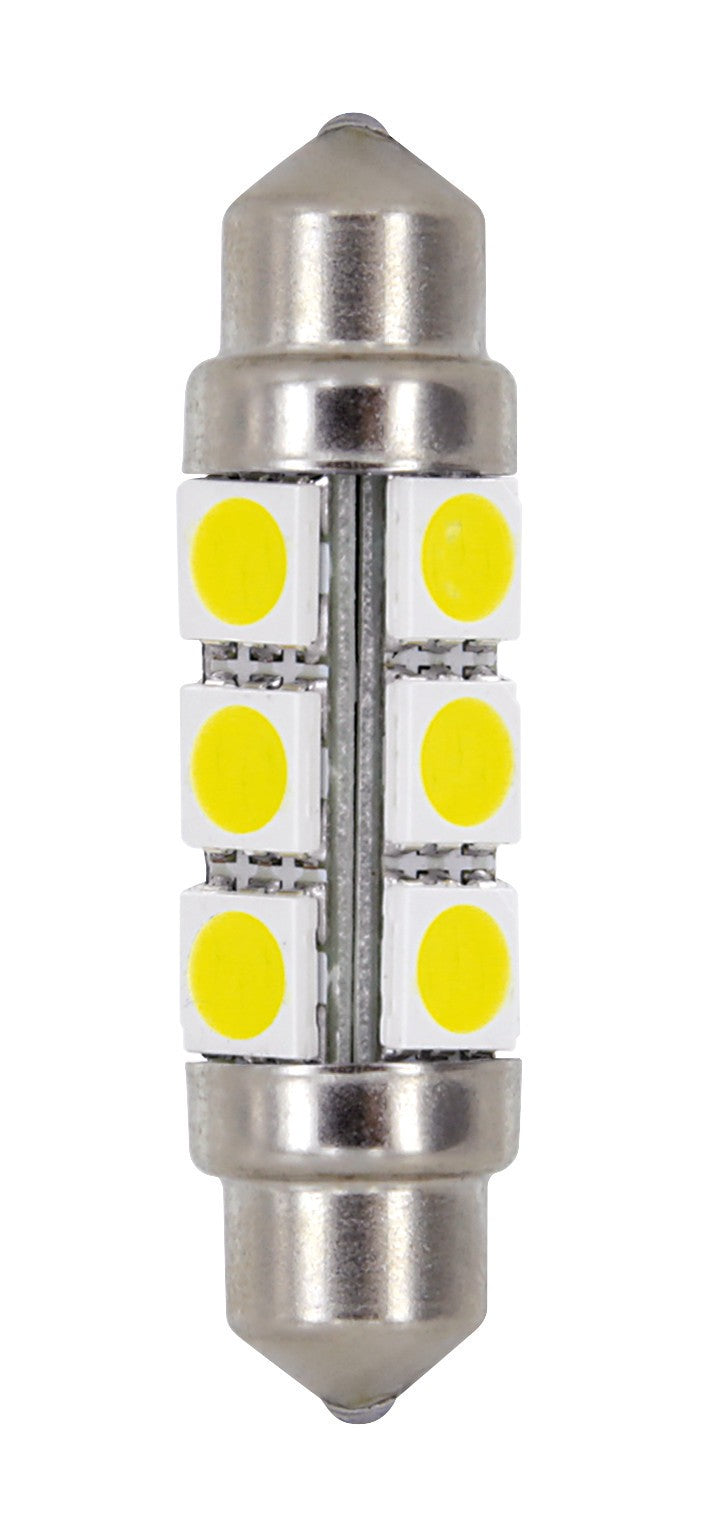24/30V Hyper-Led 36 - 12 SMD x 3 chips - 11x41 mm - SV8,5-8 - 2 pz - D/Blister - Bianco - Doppia polaritÃ