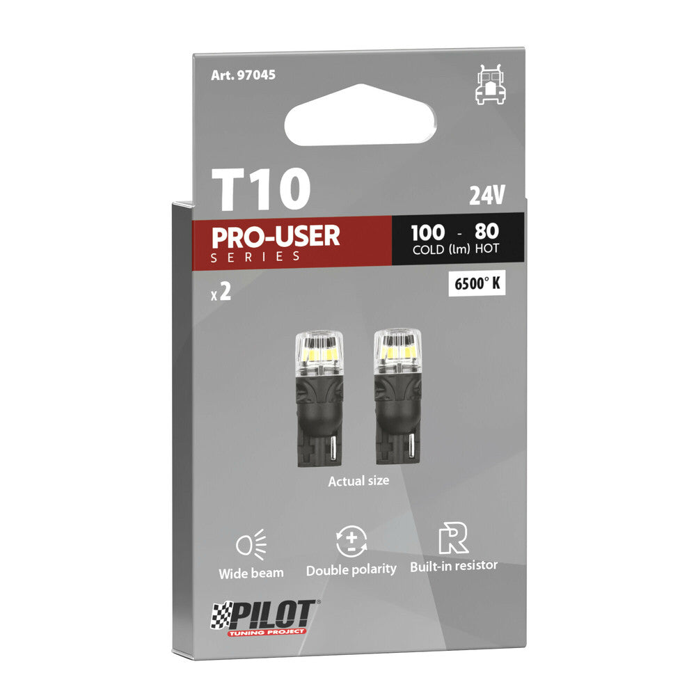 24V Pro-User Series - (T10) - W2,1x9,5d - 2 pz