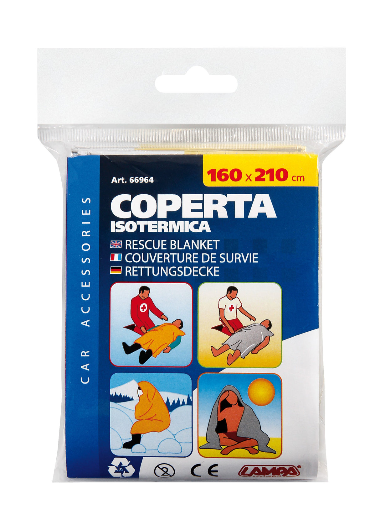 Coperta isotermica oro/argento - 160x210 cm