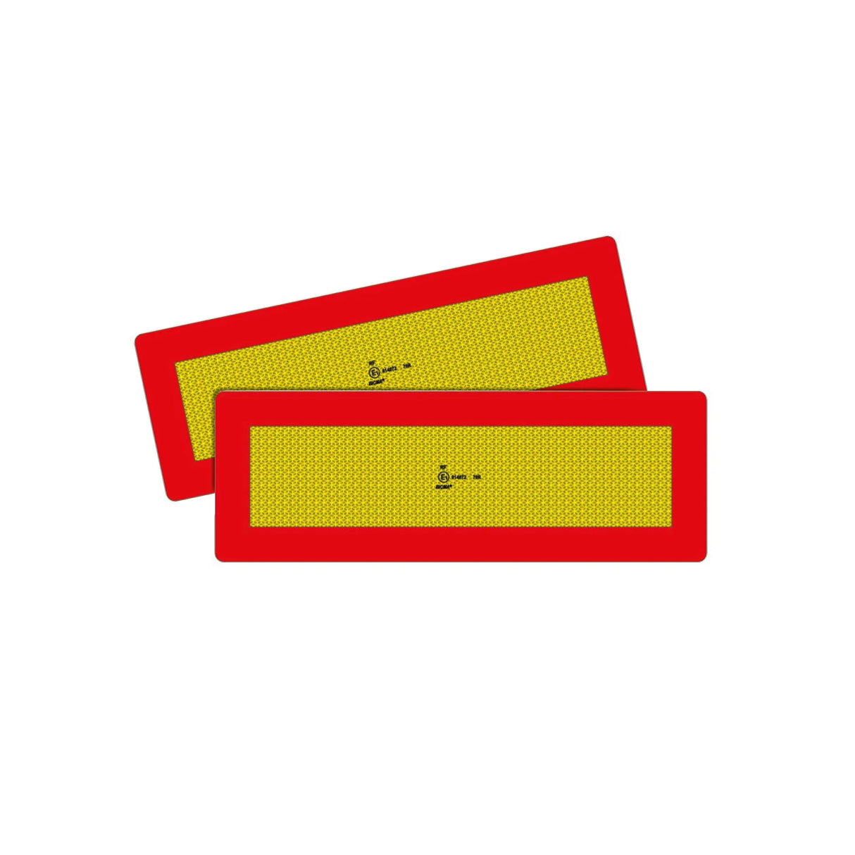 Coppia pannelli adesivi riflettenti rimorchio Ece70