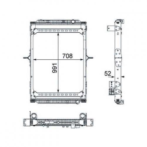 Radiatore acqua Behrper Renault New Premium Cod. Behr : 8MK376745151 Rif. Renault : 7421699253 7420775792 5001867210
