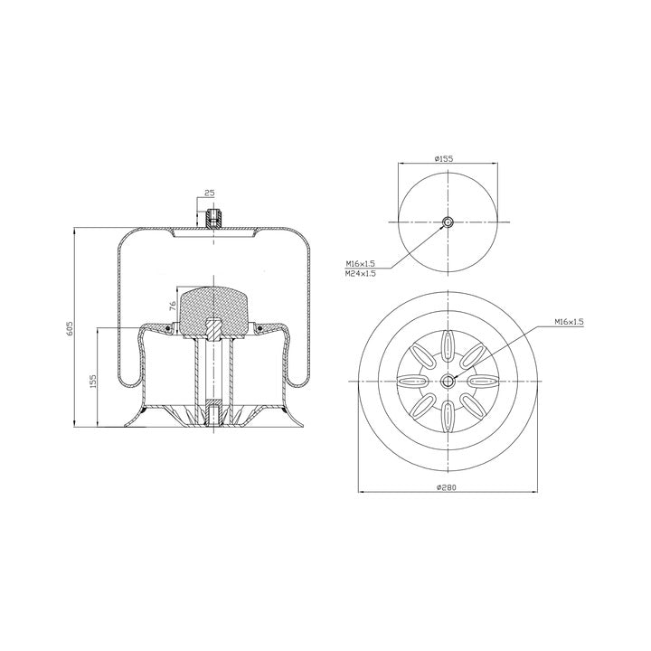 Molla aria soffietto sospensione per Mercedes