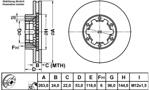 Disco freno anteriore per Nissan