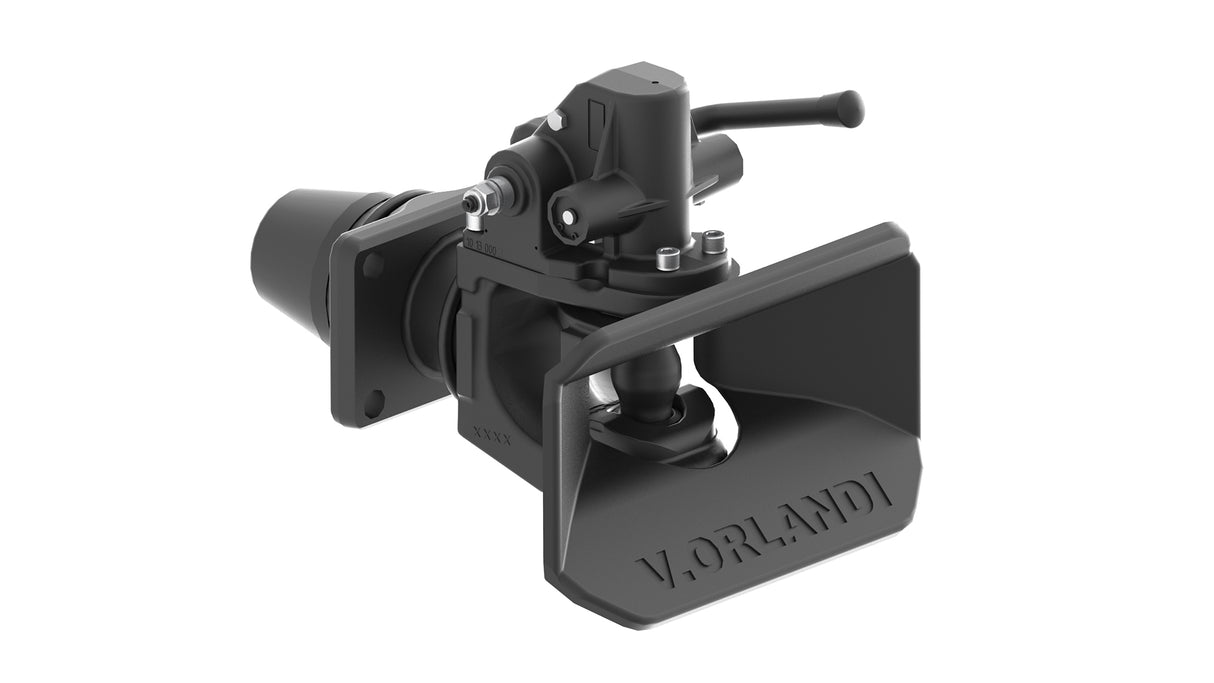 Rigid automatic towing hook bell for 50 mm eye