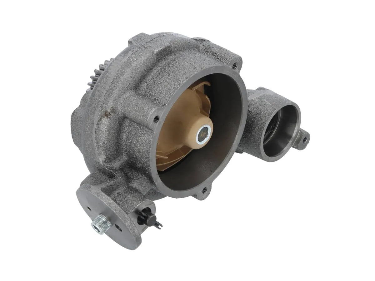 Pompa acqua per Volvo FH12 prima serie, vista della girante e del raccordo laterale