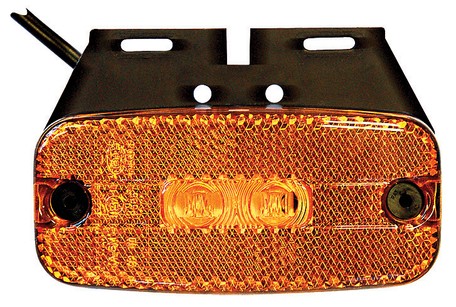 Aspöck Luce Laterale Arancione a LED per Il rimorchio Flatpoint II Senza Staffa 