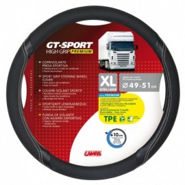 GT-Sport, coprivolante in TPE - XL - Ø 49/51 cm - Nero/Argento