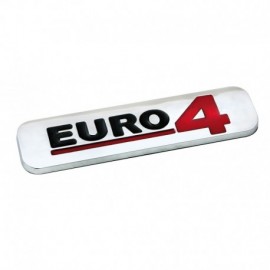 Emblema Antinquinamento 3D cromato - 100x25 mm - Euro 4