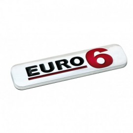 Emblema Antinquinamento 3D cromato - 100x25 mm - Euro 6