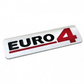 Emblema Antinquinamento 3D cromato - 170x50 mm - Euro 4