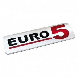 Emblema Antinquinamento 3D cromato - 170x50 mm - Euro 5