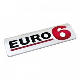 Emblema Antinquinamento 3D cromato - 170x50 mm - Euro 6