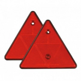 Euro-Norm catarifrangenti triangolari - 150x130 mm - Rosso