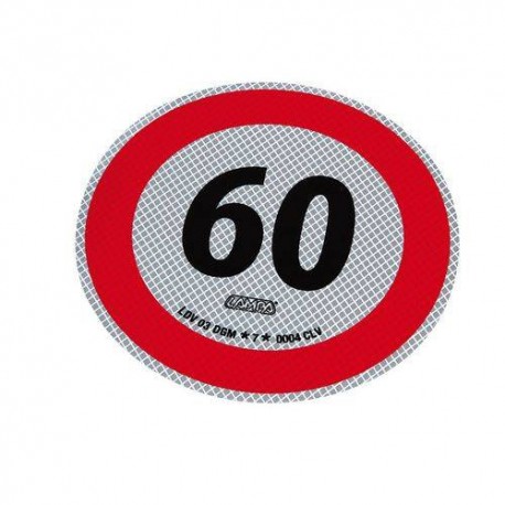 Disco adesivo limite 60 km/h