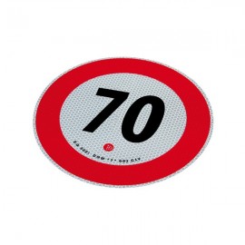 Disco adesivo limite 70 km/h