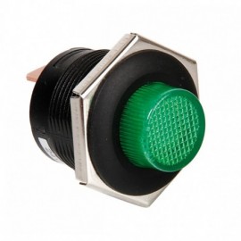 Interruttore a pulsante con led - 12/24V - Verde