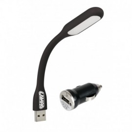Lampada flessibile a LED COB + caricatore USB 12/24V