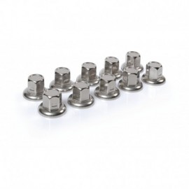 Set 10 copribulloni in acciaio inox - Ø 32 mm