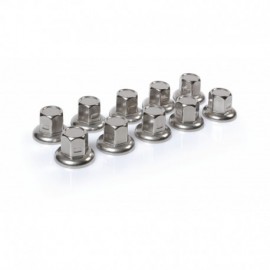 Set 10 copribulloni in acciaio inox - Ø 33 mm
