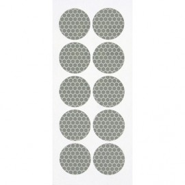 Set 10 adesivi catarifrangenti Ø 27 mm - Bianco