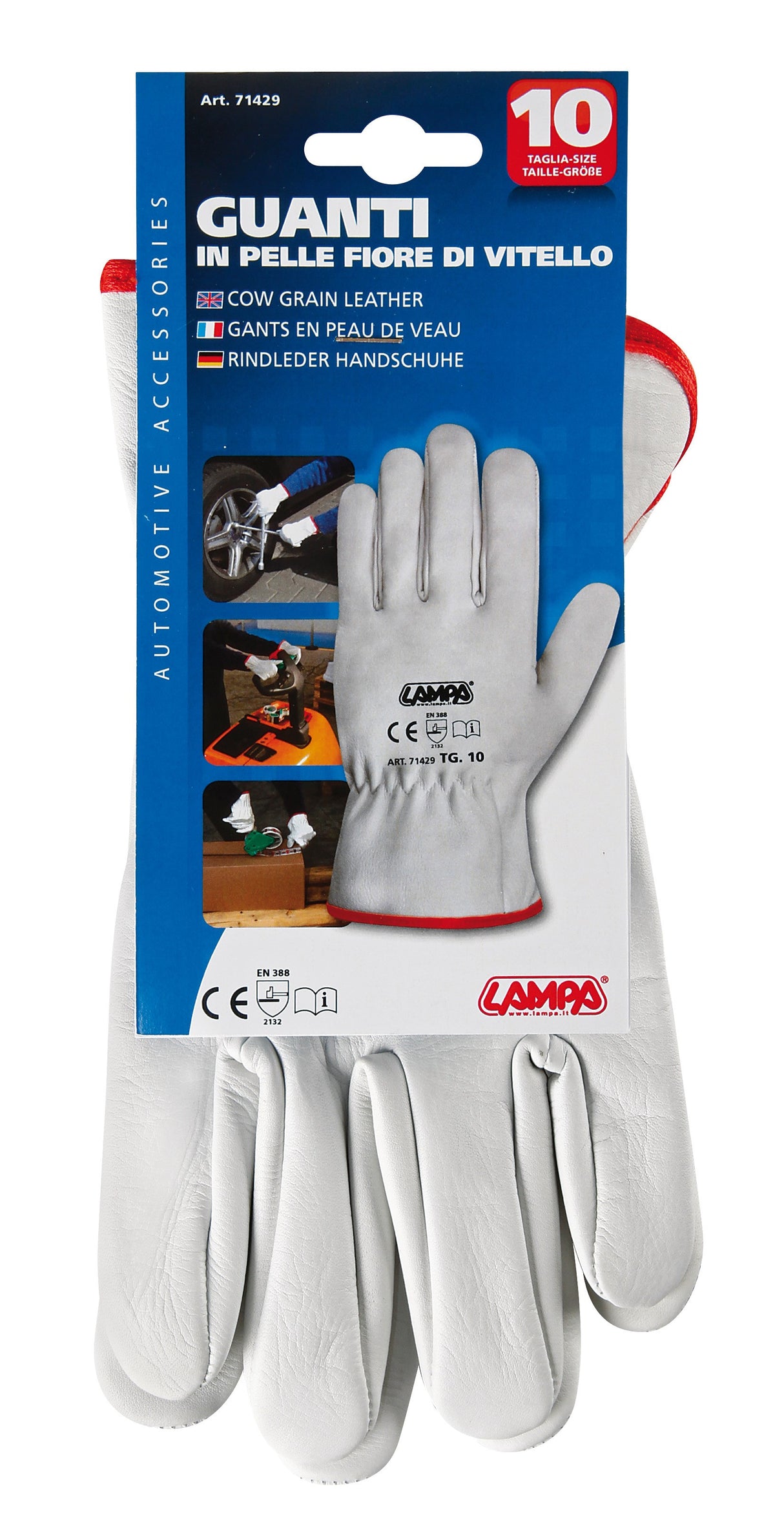 Guanti in pelle fiore di vitello - 10