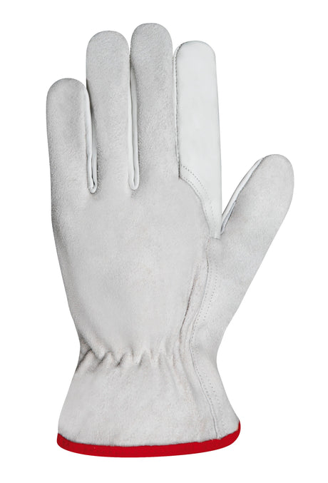 Guanti in pelle fiore e crosta di vitello - 9