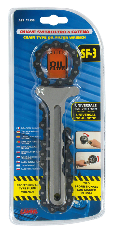 Chiave svitafiltro olio a catena tipo professionale
