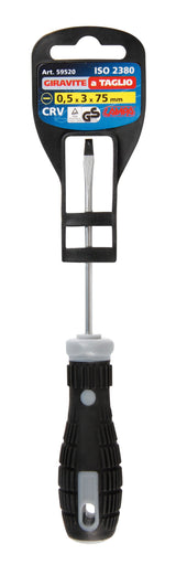 Giravite per viti a testa con intaglio - 0,6x3x75 mm