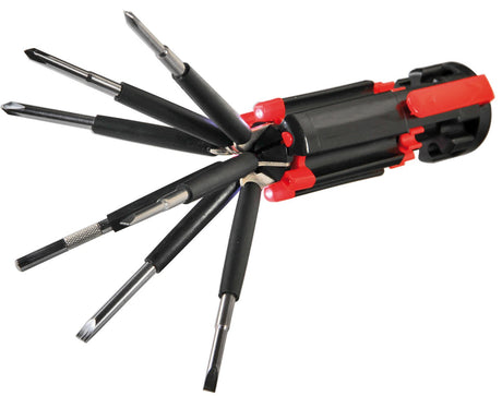 Multi-Use 8 in 1, set giraviti con torcia a Led