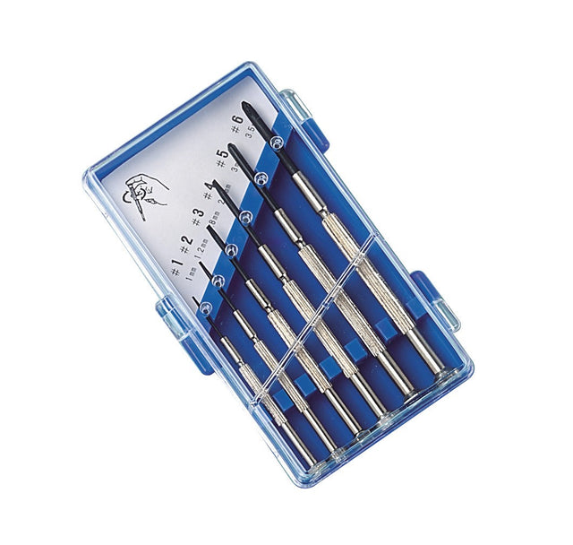 Set 6 microcacciaviti ad intaglio